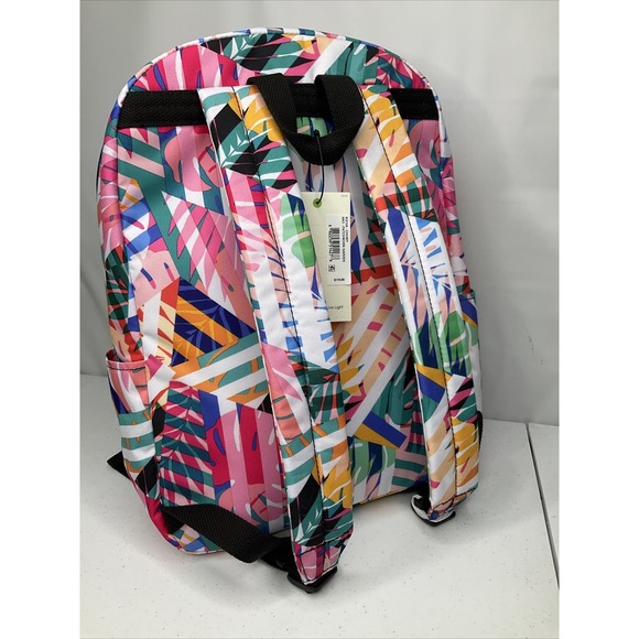 Kipling Chuwy Backpack Bookbag Tropical Patchwork Garden Book Bag Adjustable NWT main image 6